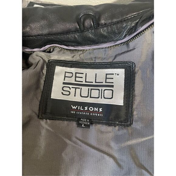 COPY - Wilson's Leather Pelle Studio Black Leather
Coat Size L - Picture 13 of 15